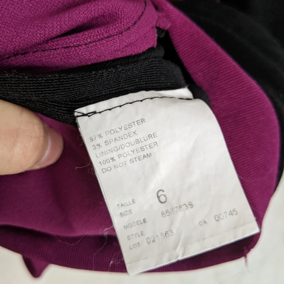 Jessica Fuchsia/Black Colour Block Dress, size 6 - Picture 2 of 7